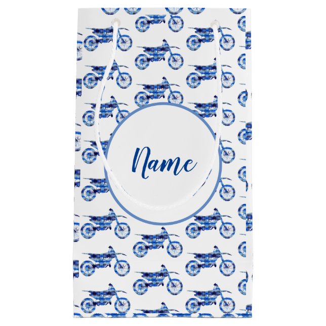 Sacola Para Presentes Pequena Motocicleta fora da estrada Personalizada (Frente)