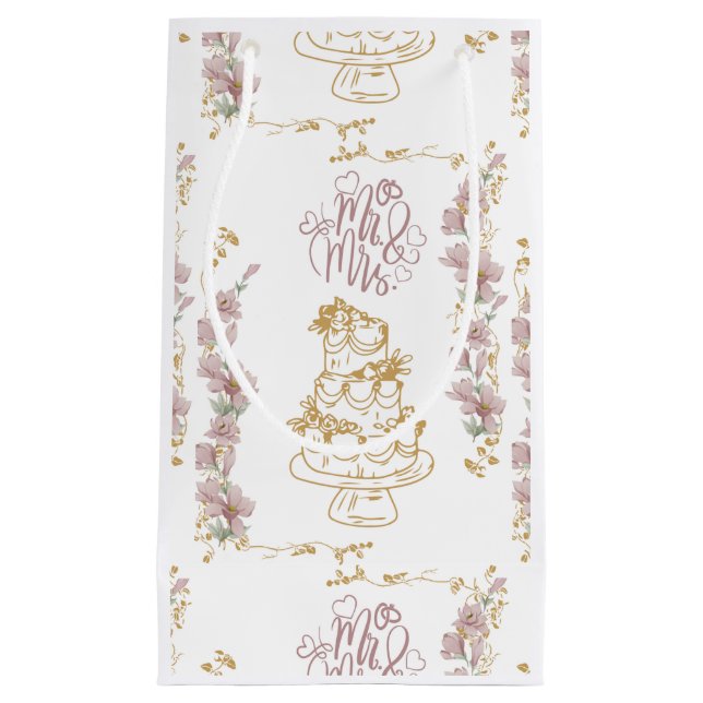 Sacola Para Presentes Pequena mr e mrs (Frente)