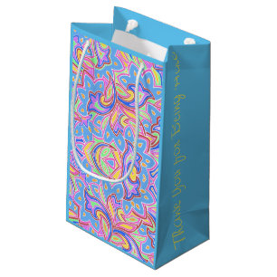 Sacola Para Presentes Pequena Multi de Paisley personalizado
