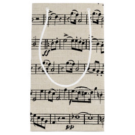Sacola Para Presentes Pequena Música de Folha