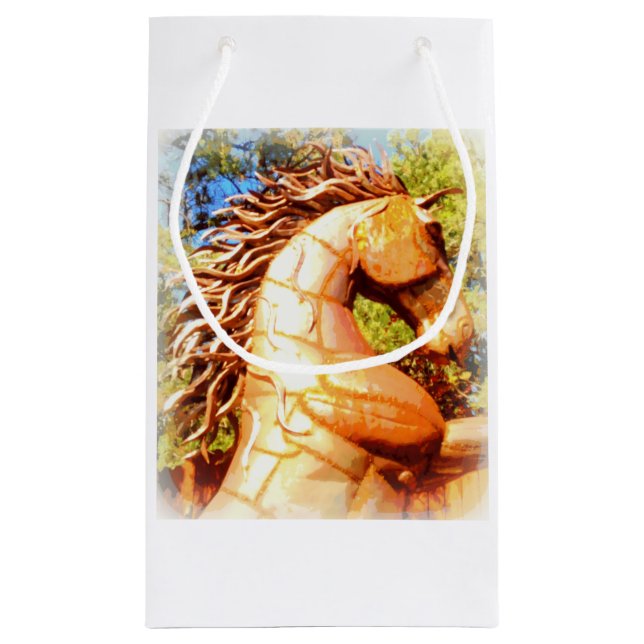 Sacola Para Presentes Pequena mustang stallion (Verso)