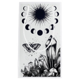 Sacola Para Presentes Pequena Mystic Moon Phases and Crystals 