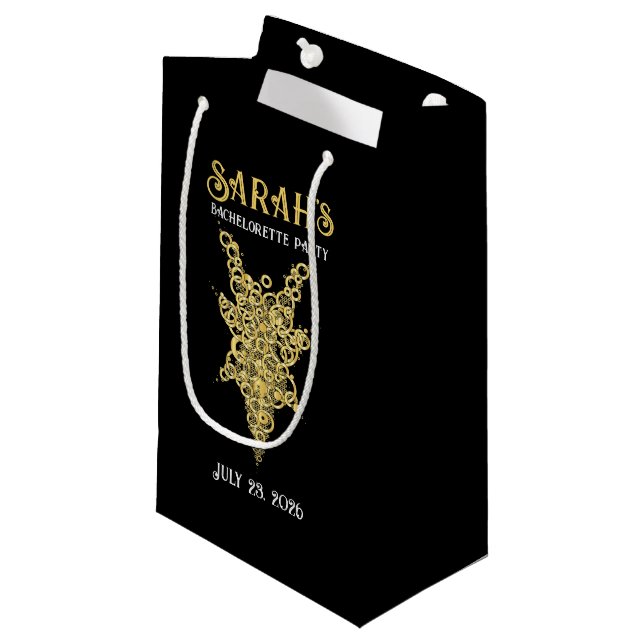 Sacola Para Presentes Pequena Mystic Tarot Obrigado à Despedida de Solteira  (Frente inclinada)