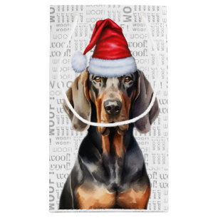 Sacola Para Presentes Pequena Na moda Funny Tan e Black Coonho Natal