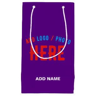 SACOLA PARA PRESENTES PEQUENA NA MODA MODERNO PERSONALIZÁVEL INDIGO MARCA VERIFI