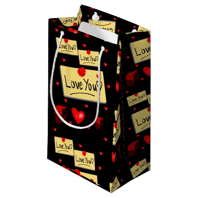 Sacola Para Presentes Pequena Namorados do Saco do Presente (Frente inclinada)