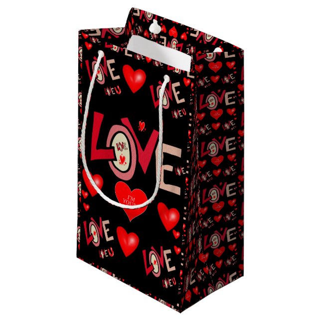 Sacola Para Presentes Pequena Namorados do Saco do Presente (Frente inclinada)