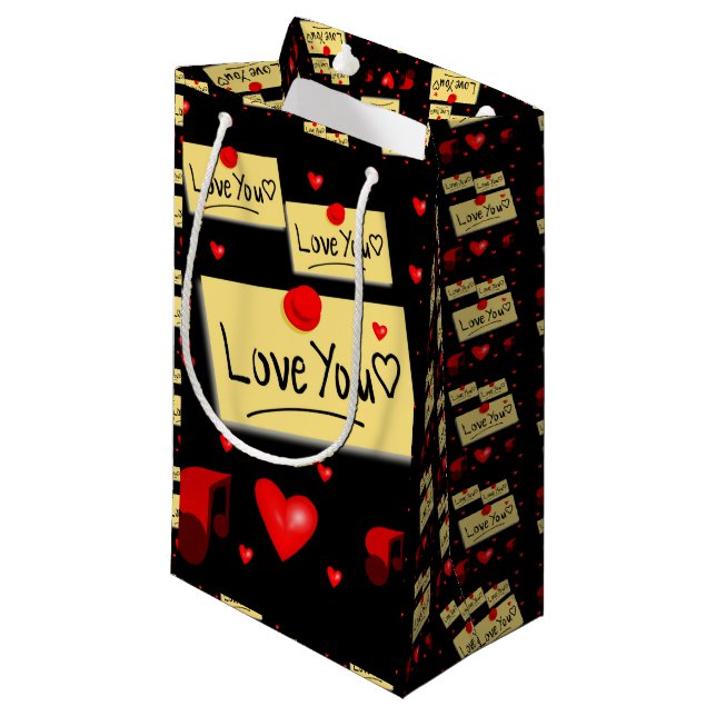 Sacola Para Presentes Pequena Namorados do Saco do Presente (Frente inclinada)