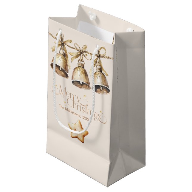 Sacola Para Presentes Pequena Natal Botânico russo (Frente inclinada)