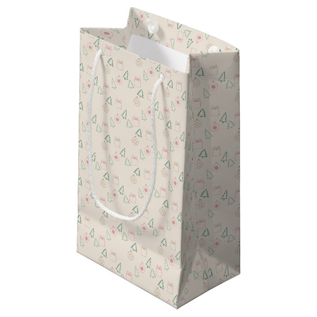 Sacola Para Presentes Pequena Natal Chic (Frente inclinada)