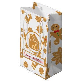 Sacola Para Presentes Pequena Natal da Casa de Pão Gingerido