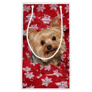 Sacola Para Presentes Pequena Natal de Yorkie
