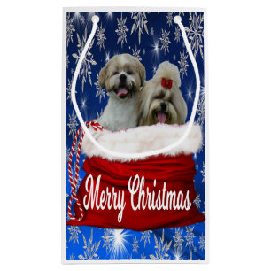 Sacola Para Presentes Pequena Natal do saco do presente do tzu de Shih