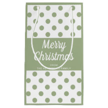 Natal Feliz com Letra Moderna em Verde Sage