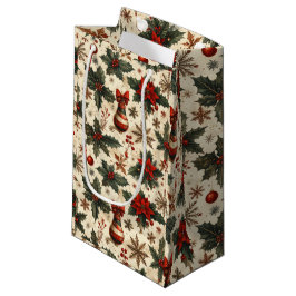 Sacola Para Presentes Pequena Natal Intemporais