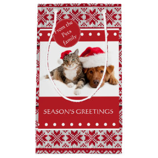 Sacola Para Presentes Pequena Natal Knit