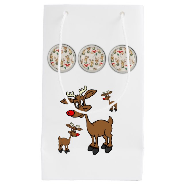 Sacola Para Presentes Pequena Natal para o presente Bag (Frente)