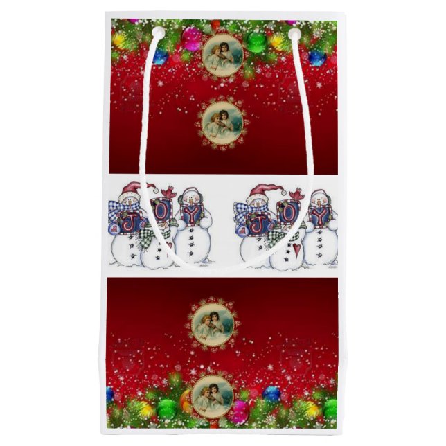 Sacola Para Presentes Pequena Natal para o presente Bag (Frente)