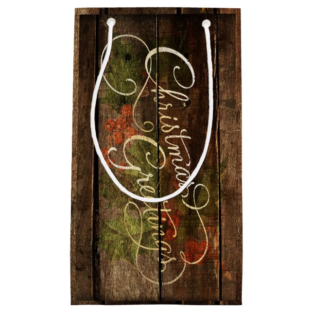 Sacola Para Presentes Pequena Natal Russo (Frente)