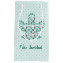 Sacola Para Presentes Pequena Navidad Angel Cutout