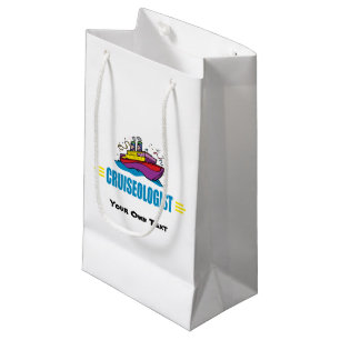 Sacola Para Presentes Pequena Navio de cruzeiro engraçado