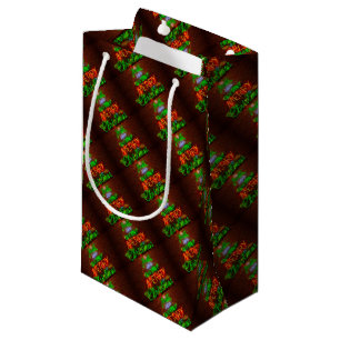 Sacola Para Presentes Pequena Neon Tenha Um Natal Muito Feliz