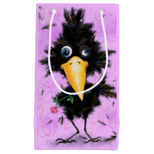 Sacola Para Presentes Pequena No Amor Crow - Engraçado