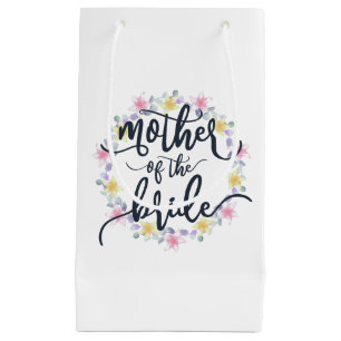 Sacola Para Presentes Pequena Noiva Mãe da Noiva Caligrafia de Casamento Bolsa