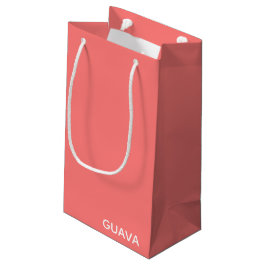 Sacola Para Presentes Pequena Nome de cor rosa da goiaba