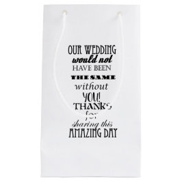 Sacola Para Presentes Pequena Nosso Saco do Presente de Casamento - Pequeno, Glo