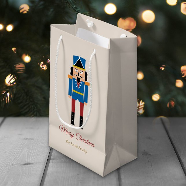 Sacola Para Presentes Pequena Nozes de Natal (Nutcracker Christmas Gift Bag)
