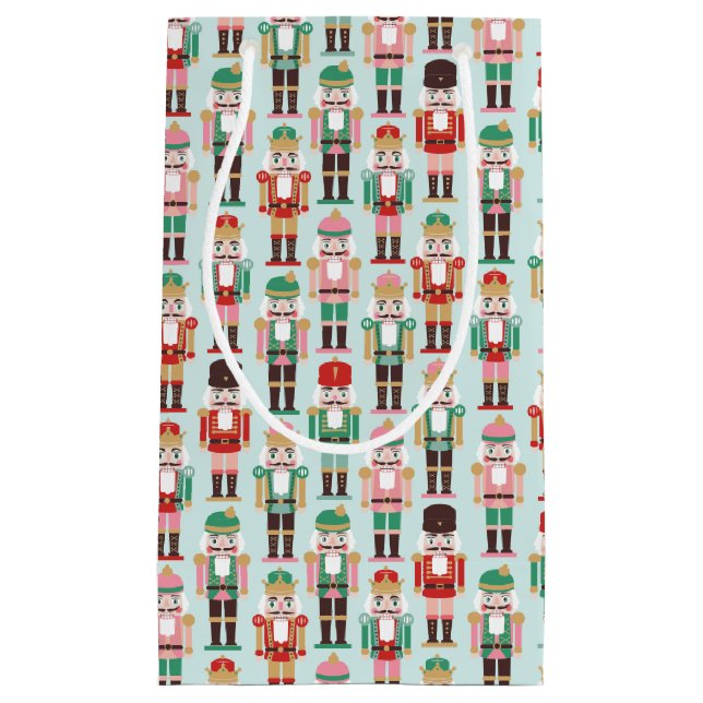 Sacola Para Presentes Pequena Nozes Feriados (Frente)