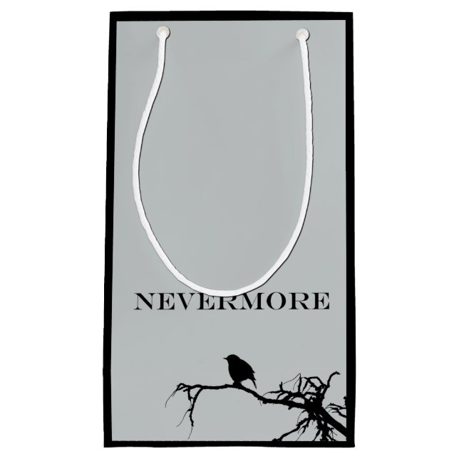 Sacola Para Presentes Pequena Nunca Mais Raven Poem Edgar Allan Poe Cotação (Frente)