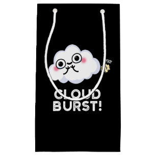 Sacola Para Presentes Pequena Nuvem Burst Engraçado Nuvem Fart Pun Dark BG