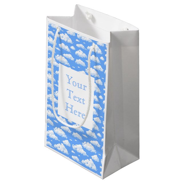Sacola Para Presentes Pequena Nuvens (Frente inclinada)
