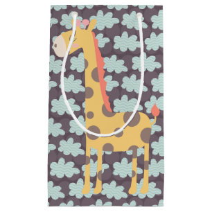 Sacola Para Presentes Pequena Nuvens e Girafas