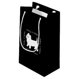 Sacola Para Presentes Pequena O cão pequeno o mais bonito de Westie -