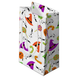 Sacola Para Presentes Pequena O Chapéu das Bruxas do Halloween, doces e abóboras