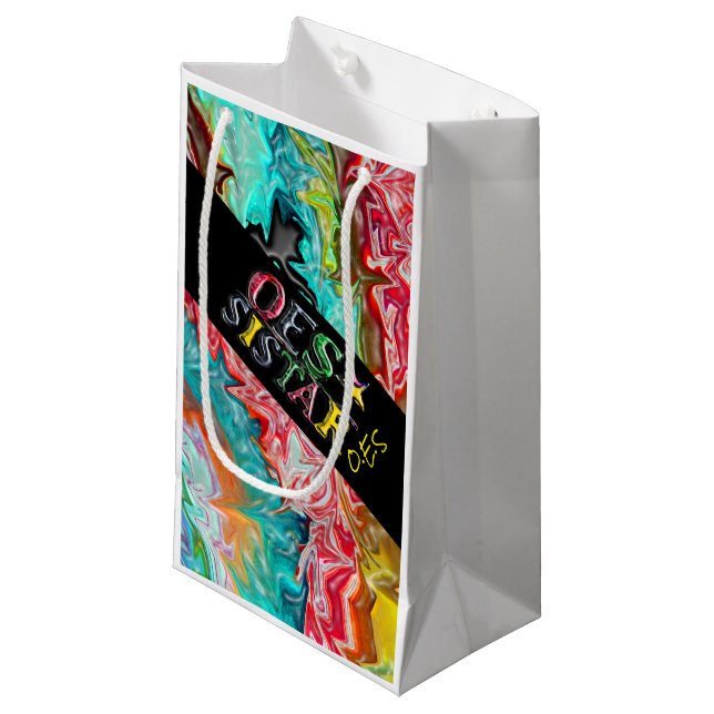 SACOLA PARA PRESENTES PEQUENA O.E.S. SISTAR (Frente inclinada)