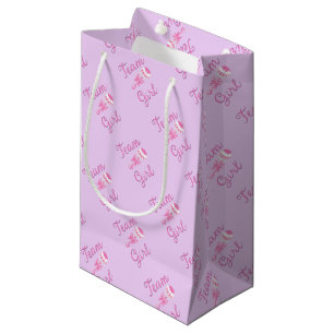 Sacola Para Presentes Pequena O género da menina da equipe revela o saco do