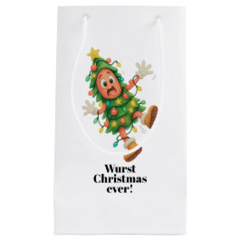 Sacola Para Presentes Pequena O Natal mais Wurst de todos! Salame engraçado