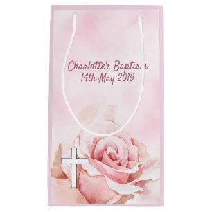 Sacola Para Presentes Pequena O rosa do rosa floral cora