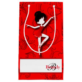 Sacola Para Presentes Pequena O vermelho | do balé | da boneca | da bailarina