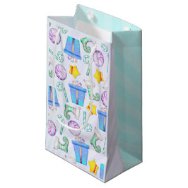 Sacola Para Presentes Pequena O Whimsey Folk Art de Natal