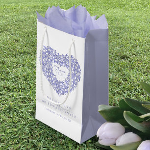Sacola Para Presentes Pequena Obrigado de tulipa de Tulipas Azul Muito Peri.