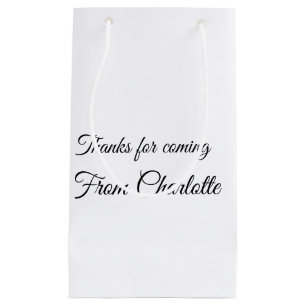 Sacola Para Presentes Pequena obrigado por vir adicionar nome mensagem de texto