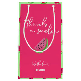 Sacola Para Presentes Pequena Obrigados a primeiro aniversario Melon Watermelon 