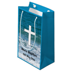 Sacola Para Presentes Pequena Oceano Onda Batismo Pequeno Saco Presente