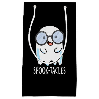Sacola Para Presentes Pequena Óculos Assustadores Piada de Fantasma BG Escuro