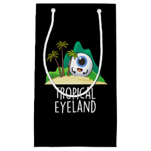 Sacola Para Presentes Pequena Olho Tropical Terra Divertida Ilha Piada Fundo Esc